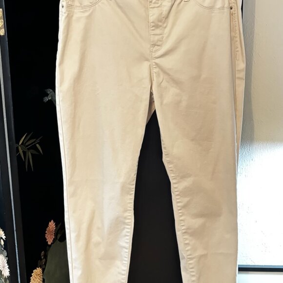 Curve Appeal  jean pants.  Beige,  minimalist jogging, Size 13/32 - Picture 2 of 2
